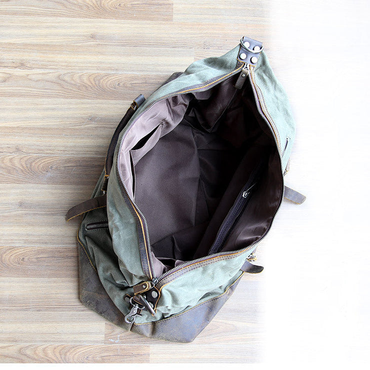 Vintage Waxed Canvas Duffel Bag