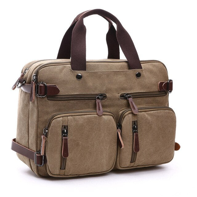 Canvas Leather Briefcase