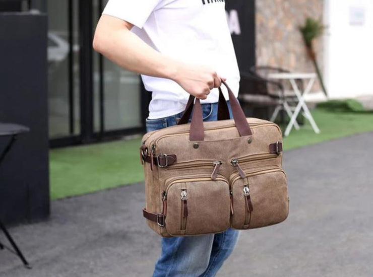 Canvas Leather Briefcase