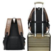 Preppy Style Leather Backpack