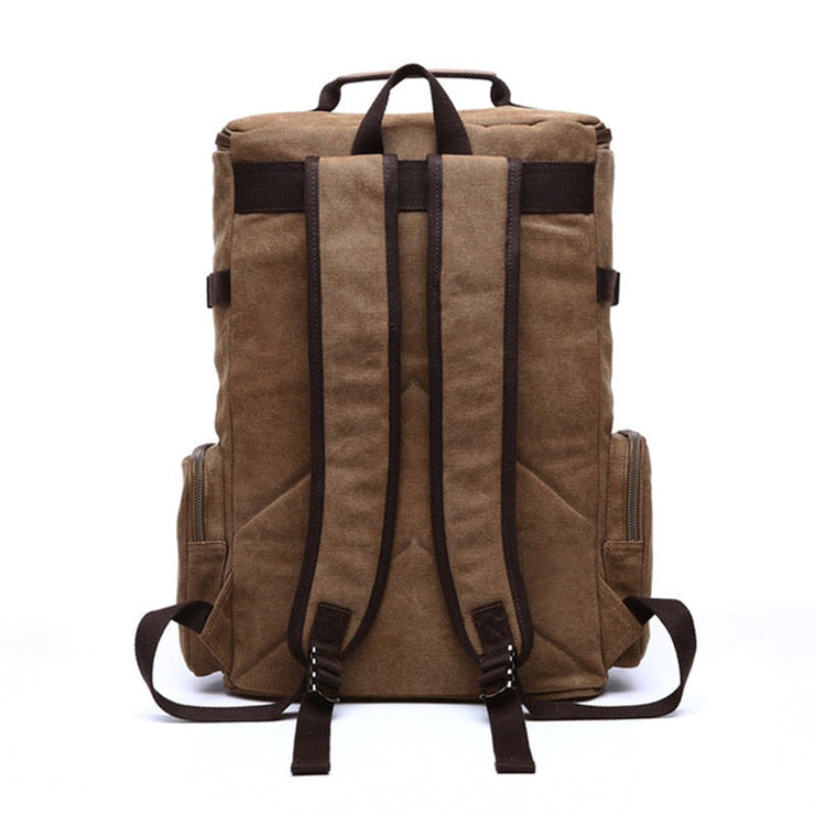 Journeyman Leather Canvas Backpack