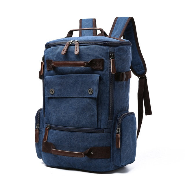 Journeyman Leather Canvas Backpack