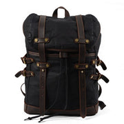 Benjamin Canvas Leather Backpack