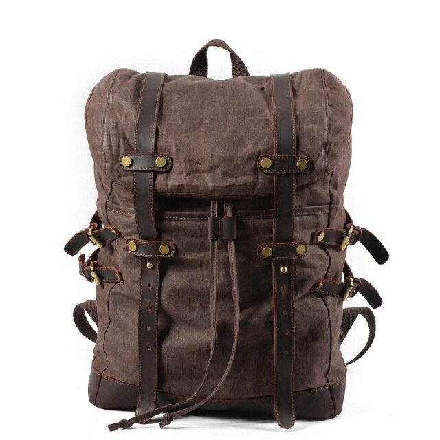 Benjamin Canvas Leather Backpack